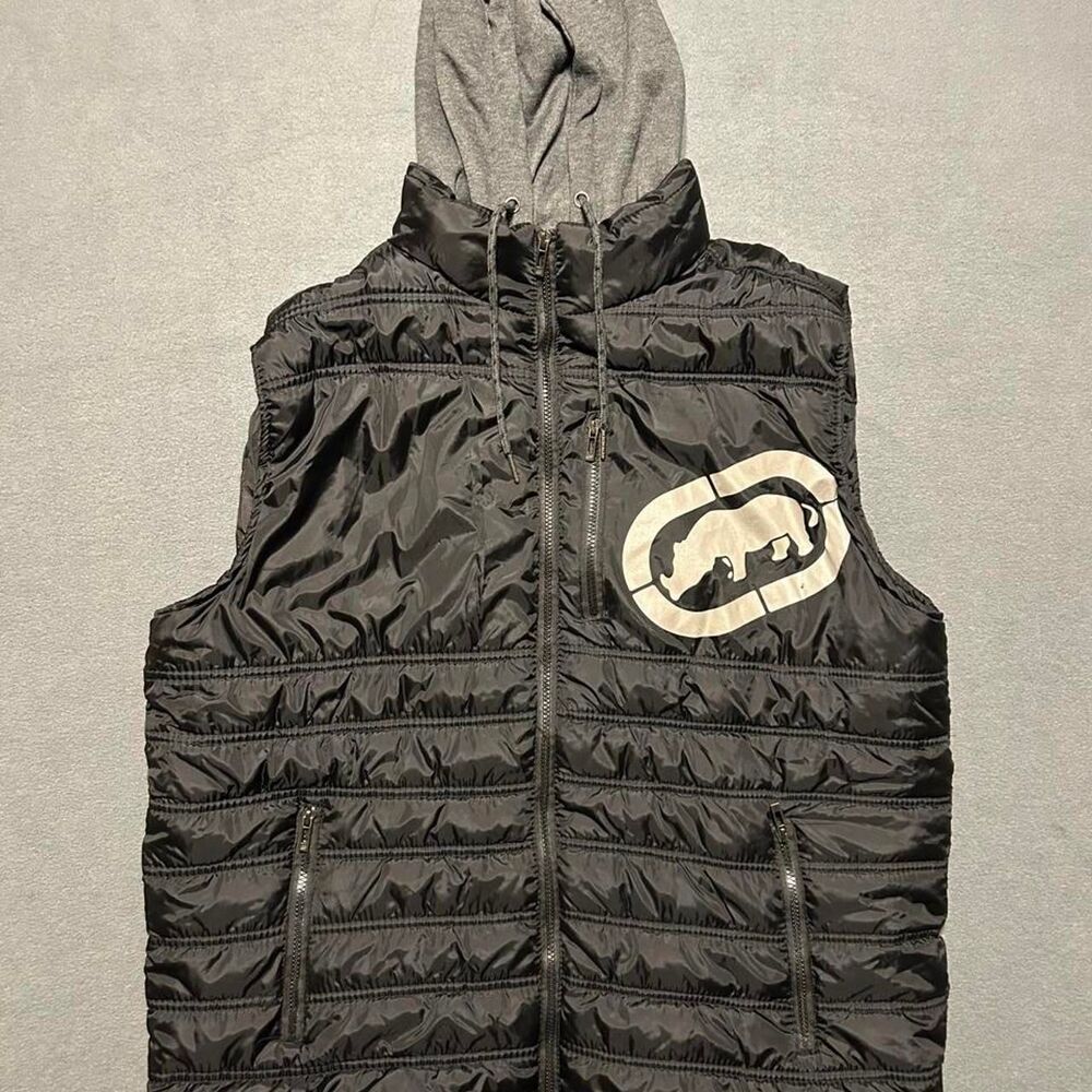 Ecko-unltd Men's Black Gilet
